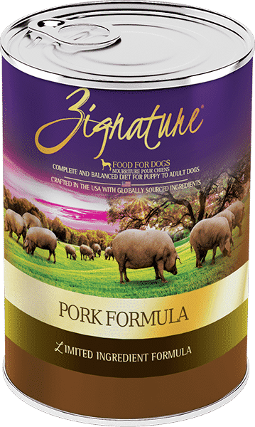 Zignature Canned Pork Formula Dog Food, 13oz