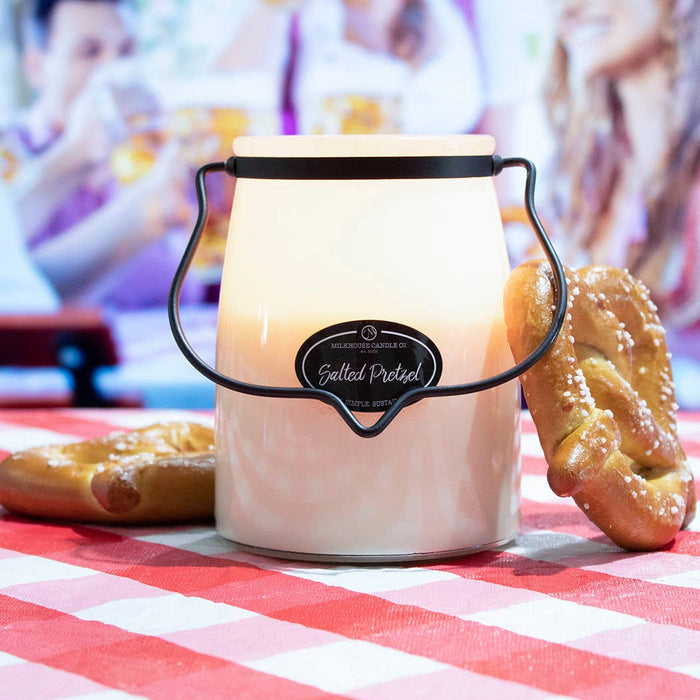 22 oz Butter Jar Candle: Salted Pretzel