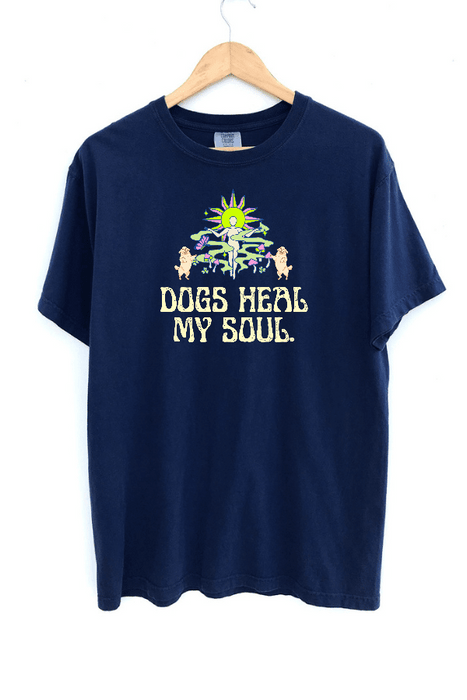 Dogs Heal My Soul (Unisex Short Sleeve Tee)