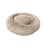 Sleep Zone Luxe Round Faux Fur Dog Bed, Taupe