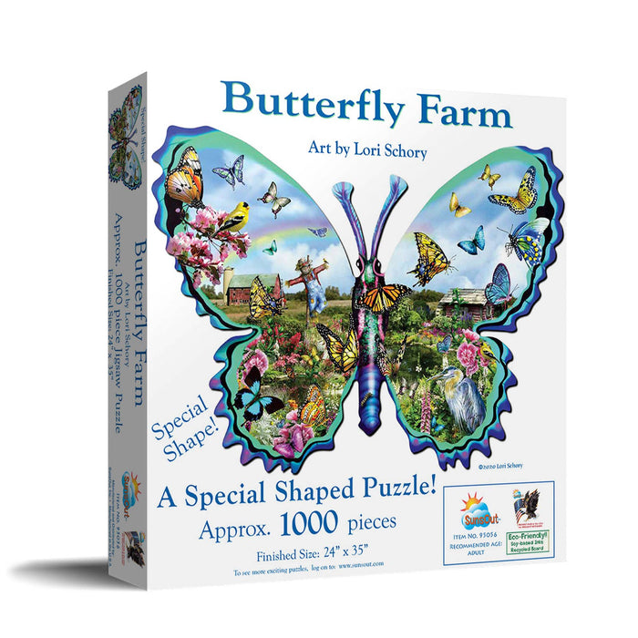 0706 Butterfly Farm Shaped Puzzle