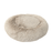 Sleep Zone Luxe Round Faux Fur Dog Bed, Taupe