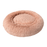 Sleep Zone Luxe Round Faux Fur Dog Bed, Dusty Rose