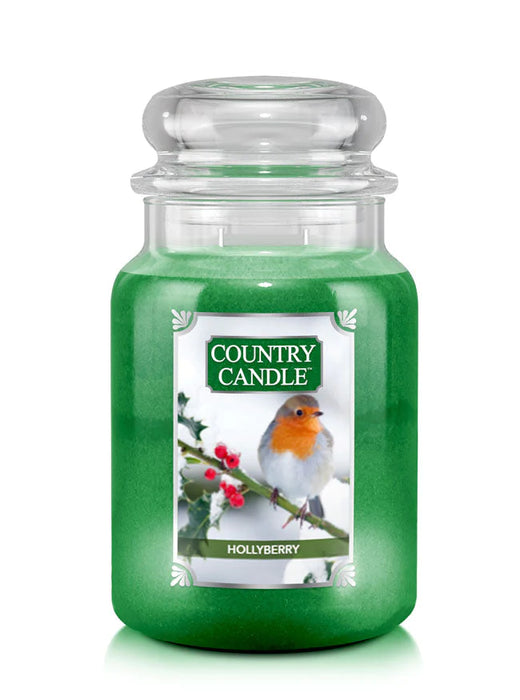 Country Candle by Kringle, Hollyberry, 2-wick Jars
