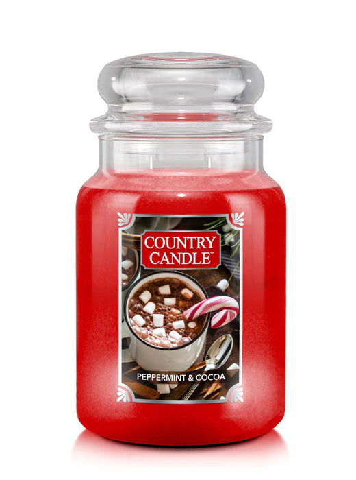 Country Candle by Kringle, Peppermint & Cocoa, 2-wick Jars