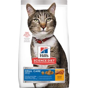 Hill's Science Diet Adult Oral Care Dry Cat Food, Chicken Recipe