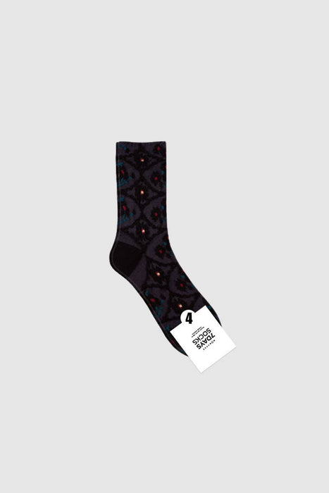 Women's Crew Mori Fleur Flower Socks: W-L-323-3