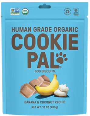 Cookie Pal Banana & Coconut Human Grade Organic Biscuits, 10oz