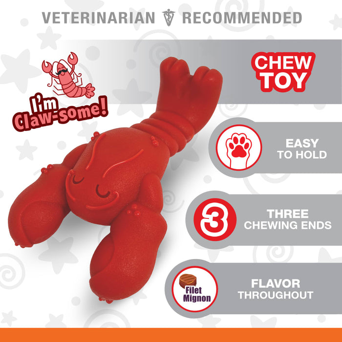 Nylabone Power Chew Lobster Dog Toy, Small - for Dogs up to 25lbs