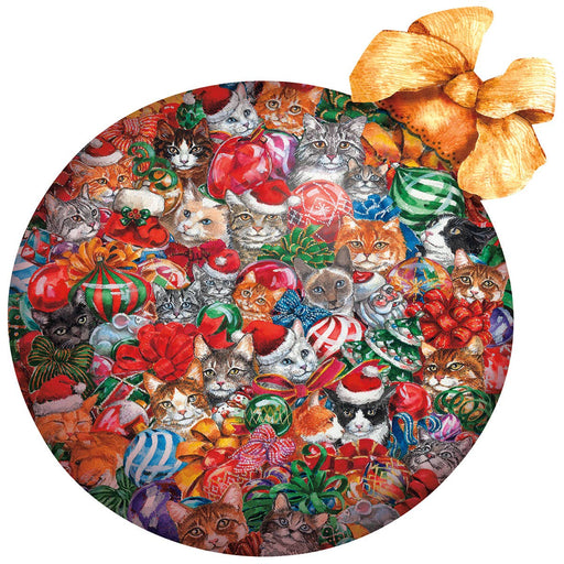 0527 Cat Christmas Ornament SHAPED  Puzzle