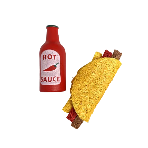 Spicy Taco Loofah Small Animal Chew Toy