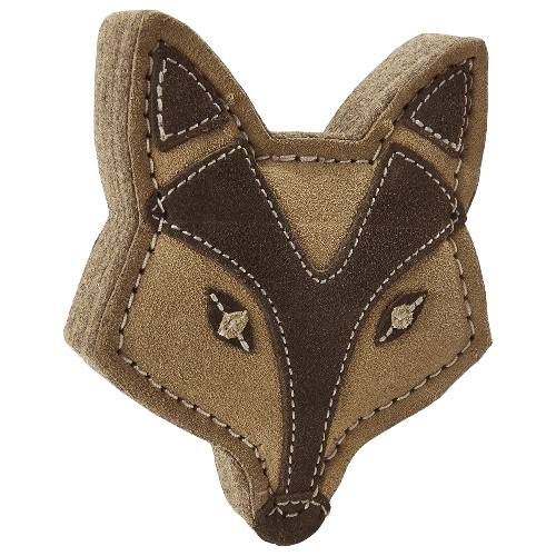 Dura-Fused Leather Fox Dog Toy, Small