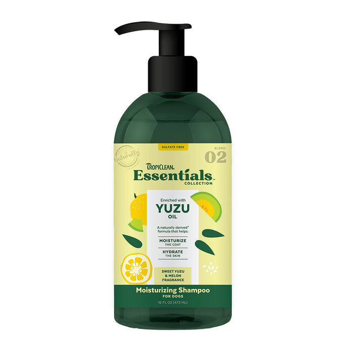 Tropiclean Essentials Yuzu Oil Moisturizing Shampoo for Dogs, 16oz