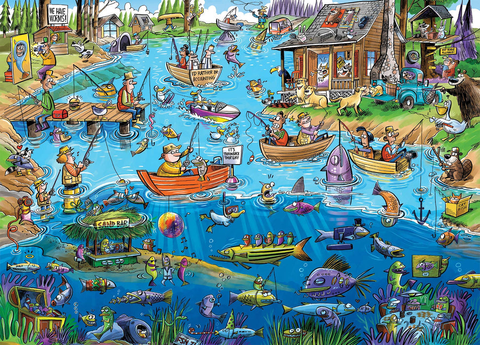 DoodleTown: Gone Fishing 1000pc puzzle