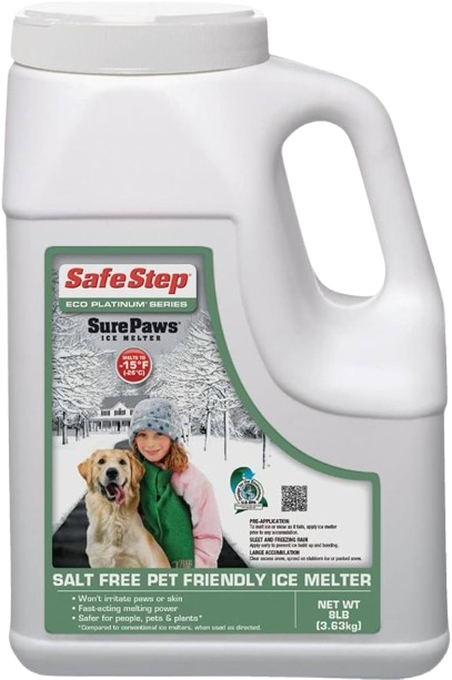 Safe Step Sure Paws Salt-Free Pet-Friendly Ice Melter, 8lb jug