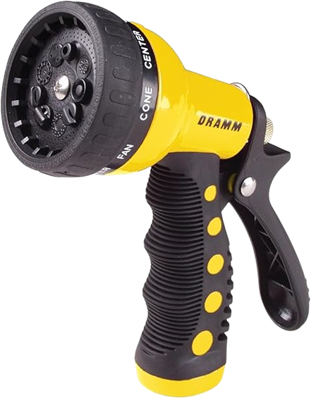 Dramm Revolver 9-Pattern Spray Nozzle, Yellow
