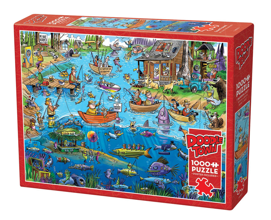 DoodleTown: Gone Fishing 1000pc puzzle