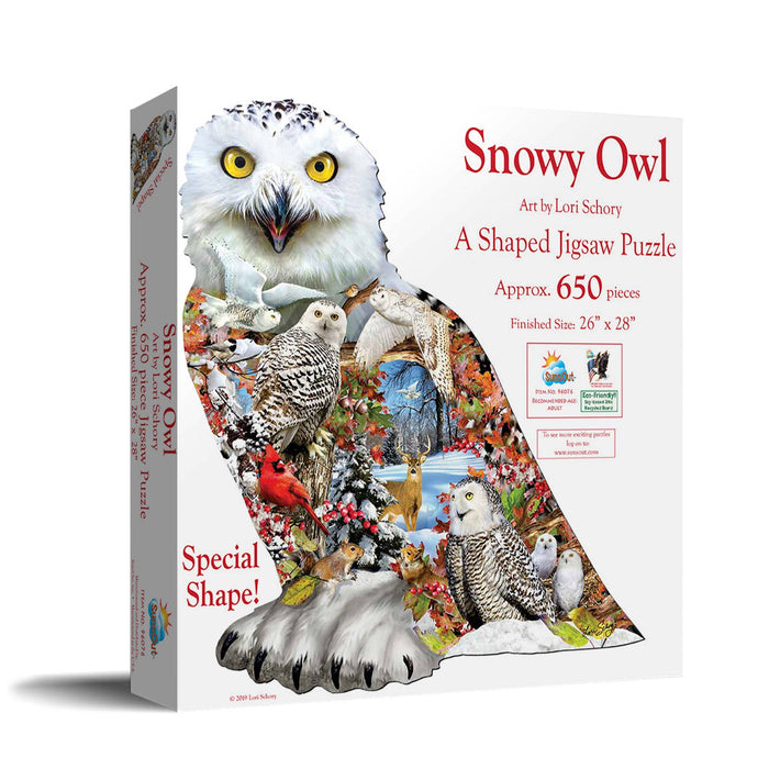 1072 Snowy Owl Shaped Puzzle