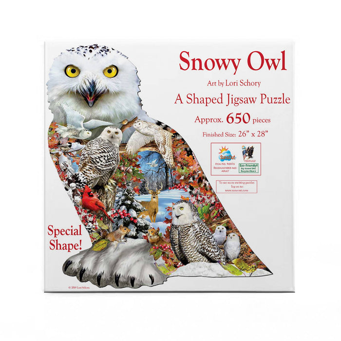 1072 Snowy Owl Shaped Puzzle