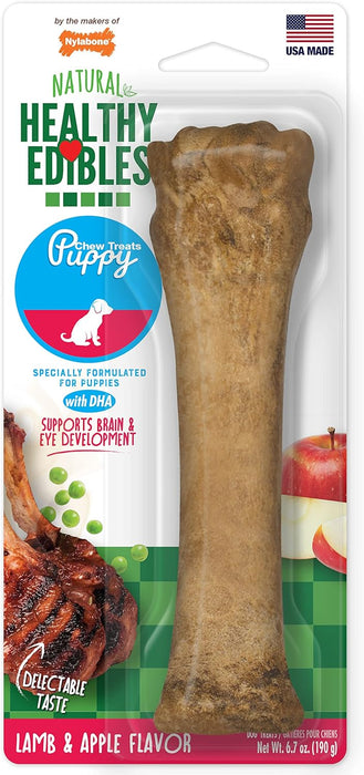 Nylabone Healthy Edibles Puppy Lamb & Apple Dog Treat, Extra Large - for Dogs over 50lbs