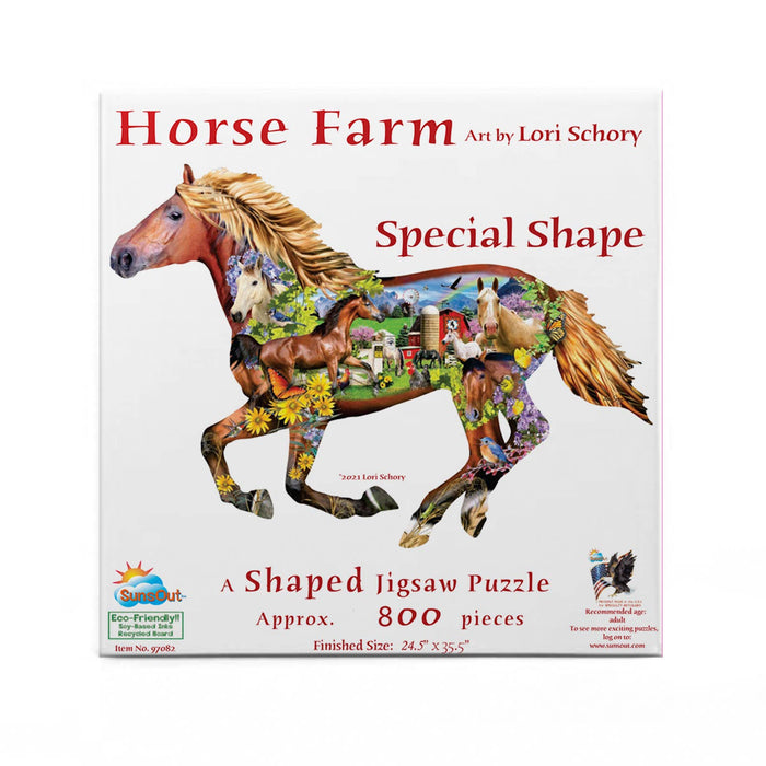 5222 Horse Farm SHAPED Puzzle