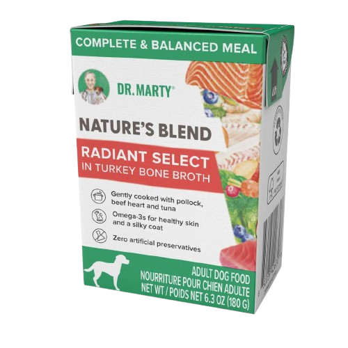 Dr Marty Nature's Blend Radiant Select in Turkey Bone Broth Wet Dog Food, 6.3 Ounces