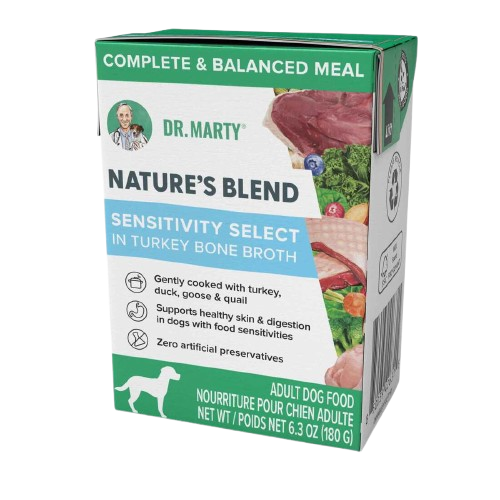 Dr Marty Nature's Blend Sensitivity Select in Turkey Broth Wet Dog Food, 6.3 Ounces