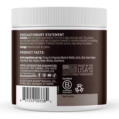 Earth Animal Nature's Natural Flea & Tick Daily Internal Herbal Powder Supplement