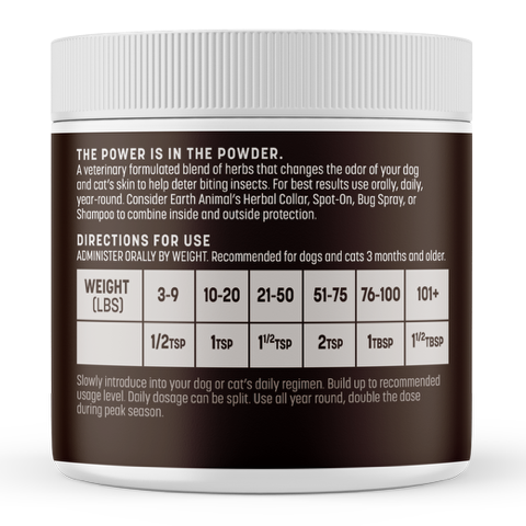 Earth Animal Nature's Natural Flea & Tick Daily Internal Herbal Powder Supplement