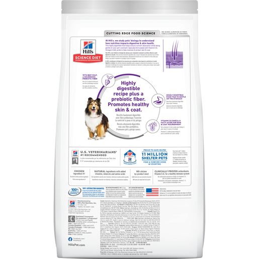 Hill's Science Diet Adult Sensitive Stomach & Skin Dry Dog Food, Chicken Recipe