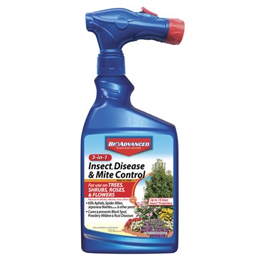 Bayer BioAdvanced® 3-in-1 Insect, Disease & Mite Control - 32oz - Ready-to-Use - EZ Grip - Hose-End Sprayer