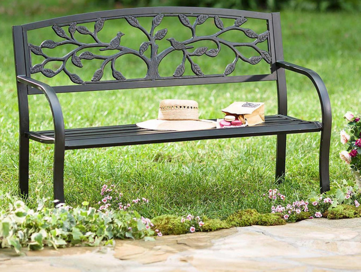 Tree of Life Cast Iron Garden Bench