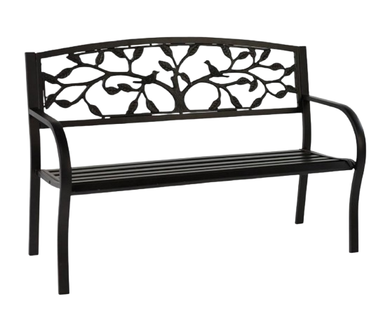 Tree of Life Cast Iron Garden Bench