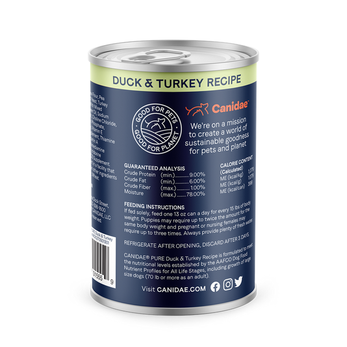 Canidae Grain Free PURE Limited Ingredient Diet Duck & Turkey Canned Dog Food