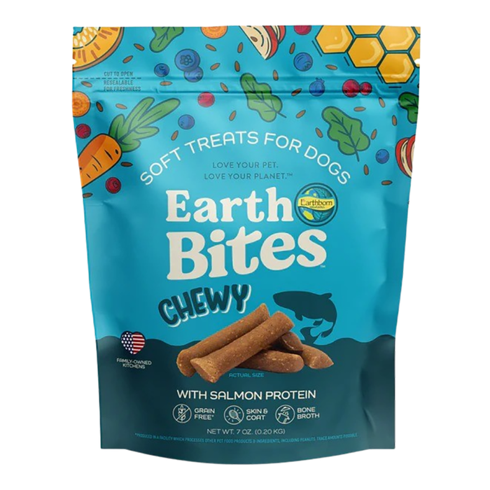 Earthborn Holistic EarthBites Chewy with Salmon Protein Dog Treats, 7oz