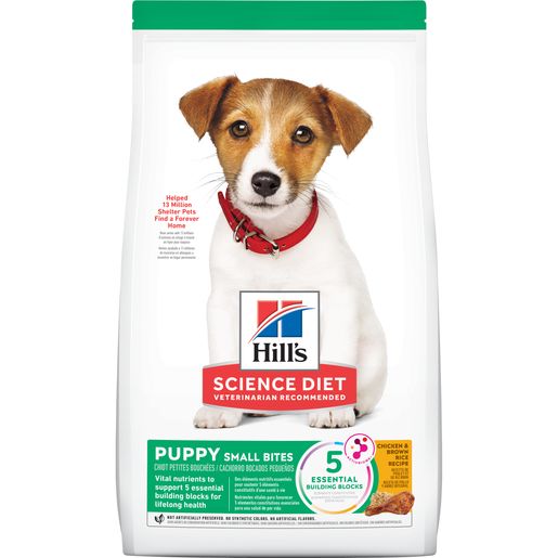 Hill's Science Diet Puppy Small Bites Chicken & Brown Rice Recipe Dry Dog Food, 12.5 lb bag