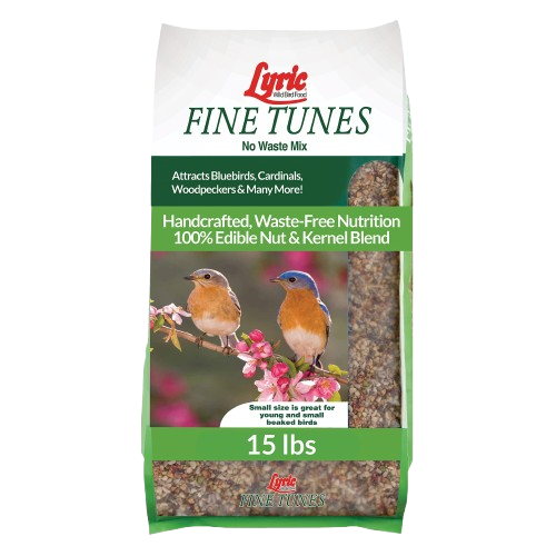 Lyric Fine Tunes No Waste Wild Bird Seed great for all birds with no waste, 15 lb bags.