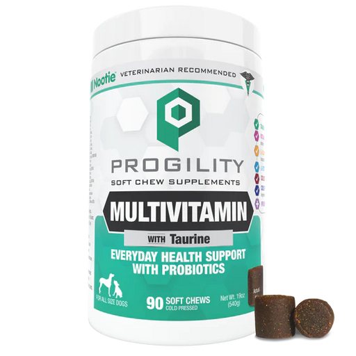 Nootie Progility Multivitamin with Taurine Soft Chew Supplements for Dogs, 90CT