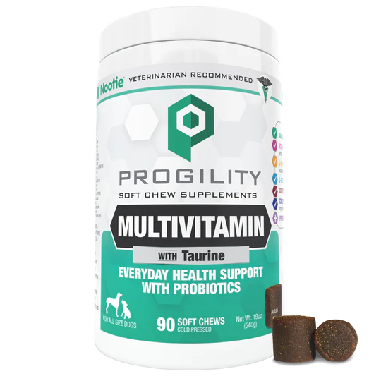 Nootie Progility Multivitamin with Taurine Soft Chew Supplements for Dogs, 90CT