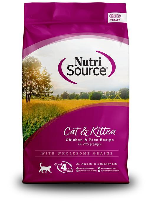 NutriSource Cat & Kitten Chicken & Rice Recipe, 16lb