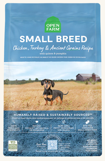 Open Farm Small Breed Ancient Grains Dry Dog Food, 4lbs