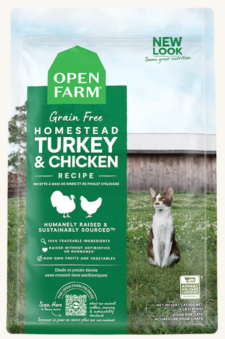 Open Farm Homestead Turkey & Chicken Grain Free Dry Cat Food