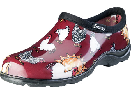 Slogger Garden Shoes - Red Chickens