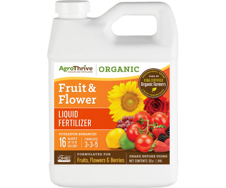 AgroThrive Organic Fertilizer - 32 oz Fruit and Flower