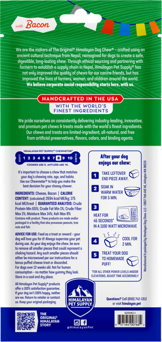 Himalayan Dog Chew Bacon, Medium - for Dogs up to 35lbs, 2.3oz