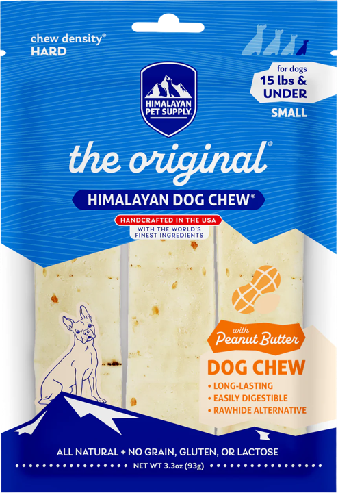 Himalayan Dog Chew Peanut Butter, Small - for Dogs up to 15lbs, 5.3oz