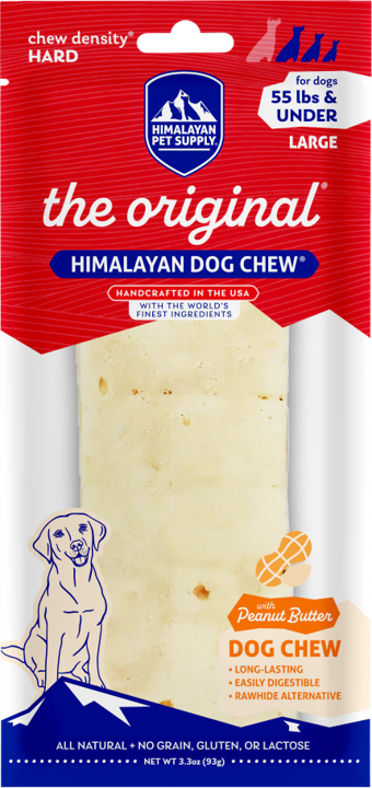 Himalayan Dog Chew Peanut Butter, Large - for Dogs up to 55lbs, 5.3oz