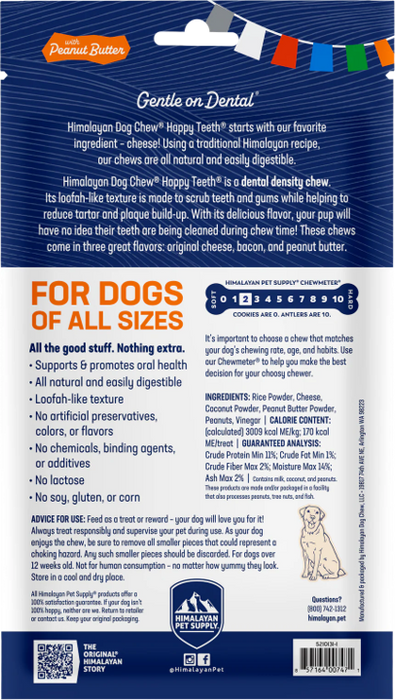Himalayan Dog Chew Happy Teeth Peanut Butter