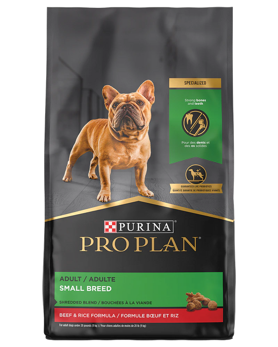 Purina Pro Plan Small Breed Shredded Blend Beef & Rice Dog Food, 6lb