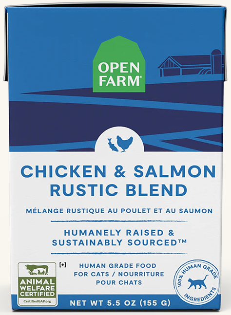 Open Farm Grain Free Chicken & Salmon Rustic Blend Wet Cat Food, 5.5oz